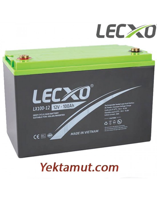 باتری سرب اسید 12 ولت 100 آمپر مدل LX100-12 برند Lecxo