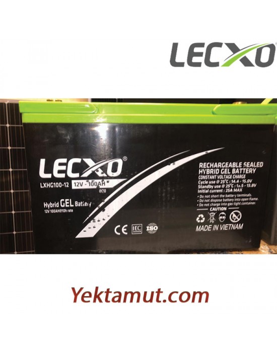 باتری هیبرید ژل 12 ولت 100 آمپر مدل LXHG100-12 برند Lecxo