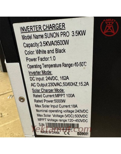 اینورتر شارژر مدل Sunon Pro 3.5kw برند Sako چین   اینورتر شارژر مدل Sunon Pro 3.5kw برند Sako چین